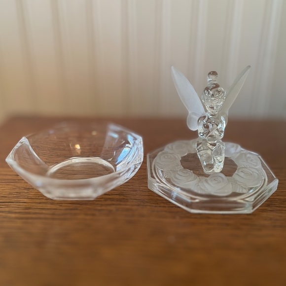 RARE Arribas Brothers for Disney Glass Tinkerbell Trinket Box - Jewelry - Picture 5 of 9